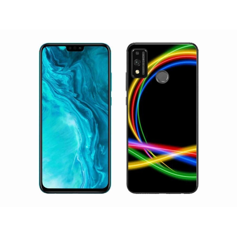 Gél tok mmCase a Honor 9X Lite készülékhez - neon körök