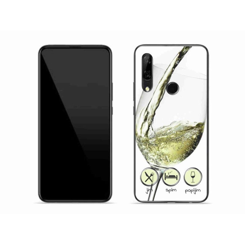 Gél tok mmCase a Honor 9X-hez - borospohár fehér