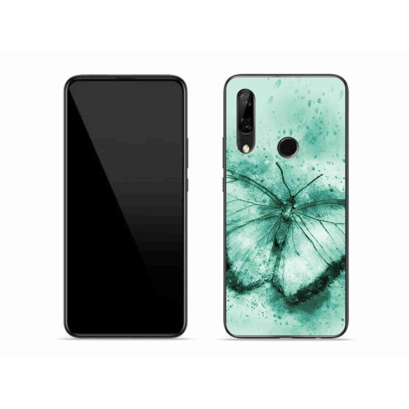 Gél tok mmCase a Honor 9X-hez - zöld pillangó