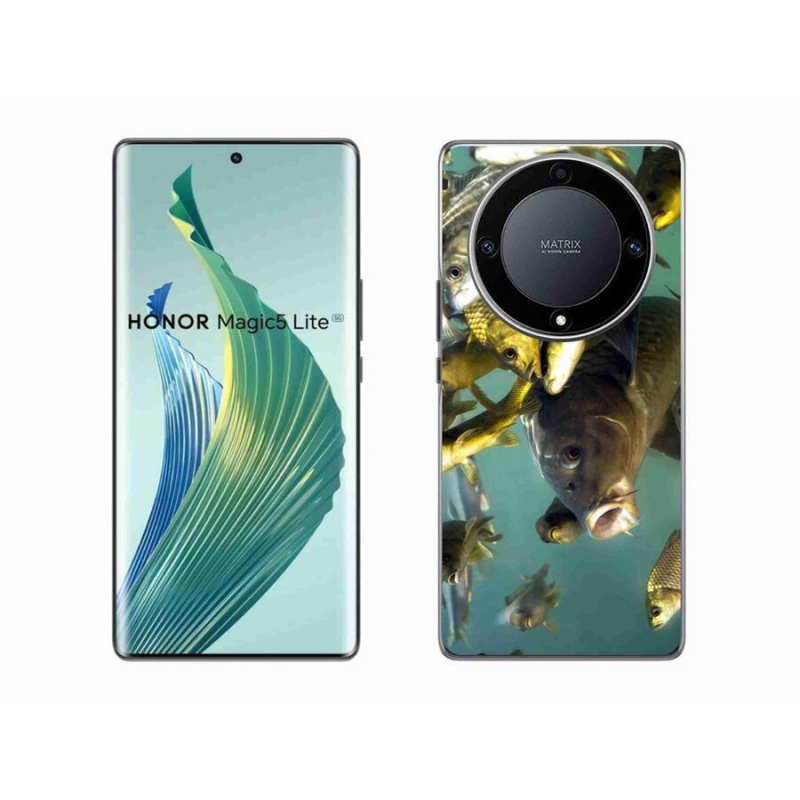 Gél tok mmCase a Honor Magic 5 Lite 5G számára - halak hada