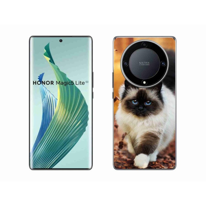Gél tok mmCase a Honor Magic 5 Lite 5G számára - macska