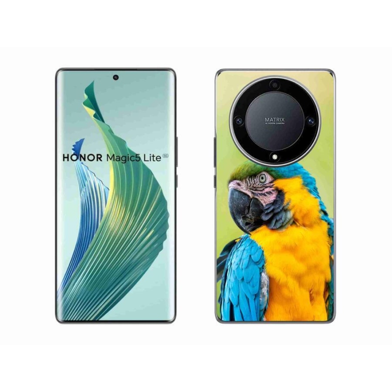 Gél tok mmCase a Honor Magic 5 Lite 5G számára - papagáj ara 2