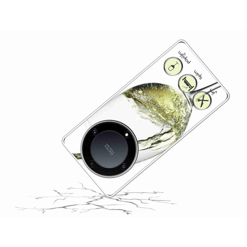 Gél tok mmCase a Honor Magic 5 Lite 5G számára - borospohár fehér