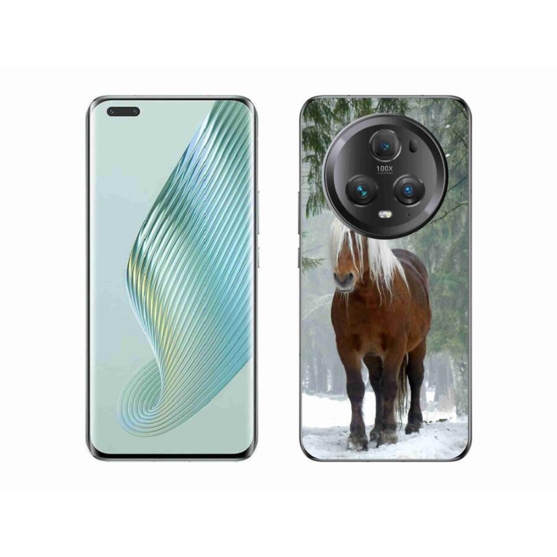 Gél tok mmCase a Honor Magic 5 Pro 5G számára - ló az erdőben