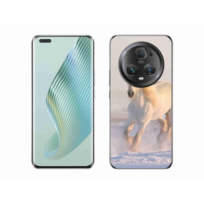 Gél tok mmCase a Honor Magic 5 Pro 5G számára - ló a hóban