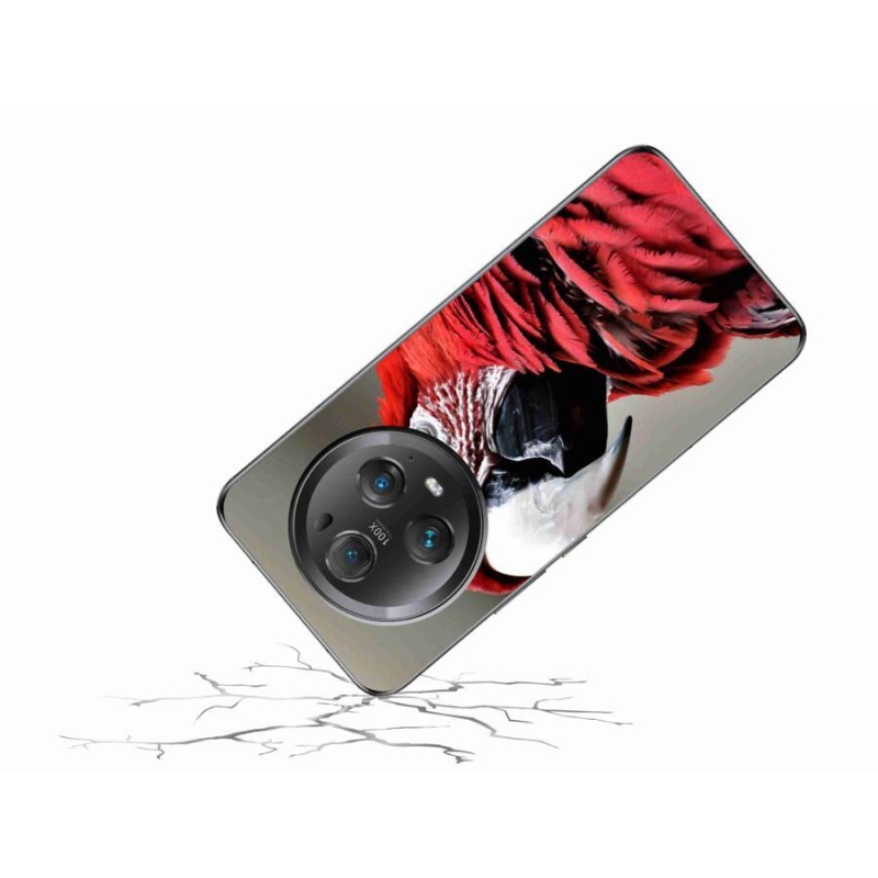 Gél tok mmCase a Honor Magic 5 Pro 5G készülékhez - papagáj ara piros