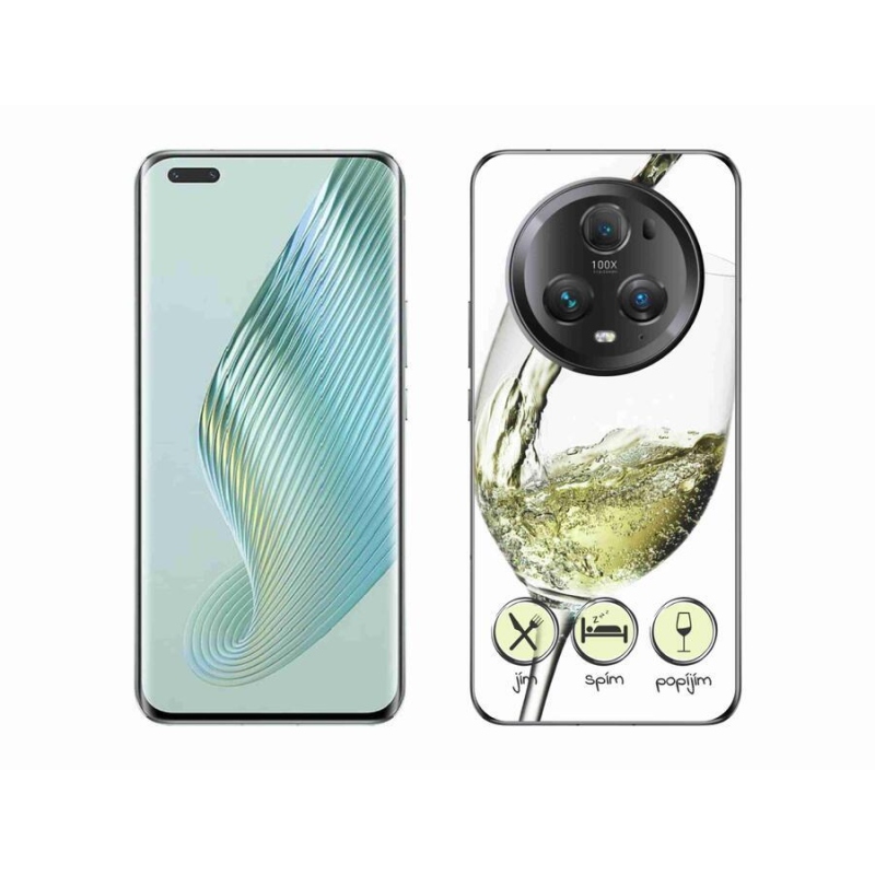 Gél tok mmCase a Honor Magic 5 Pro 5G készülékhez - borospohár fehér