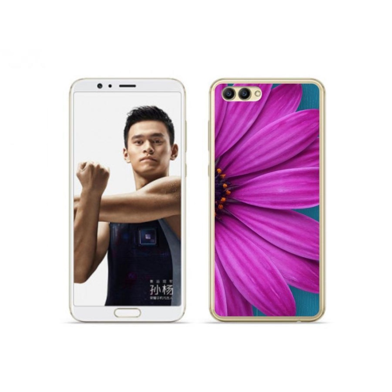 Gél tok mmCase a Honor View 10 készülékhez - lila százszorszép