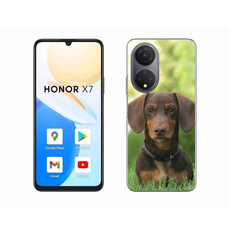 Gél tok mmCase a Honor X7 készülékhez - barna tacskó