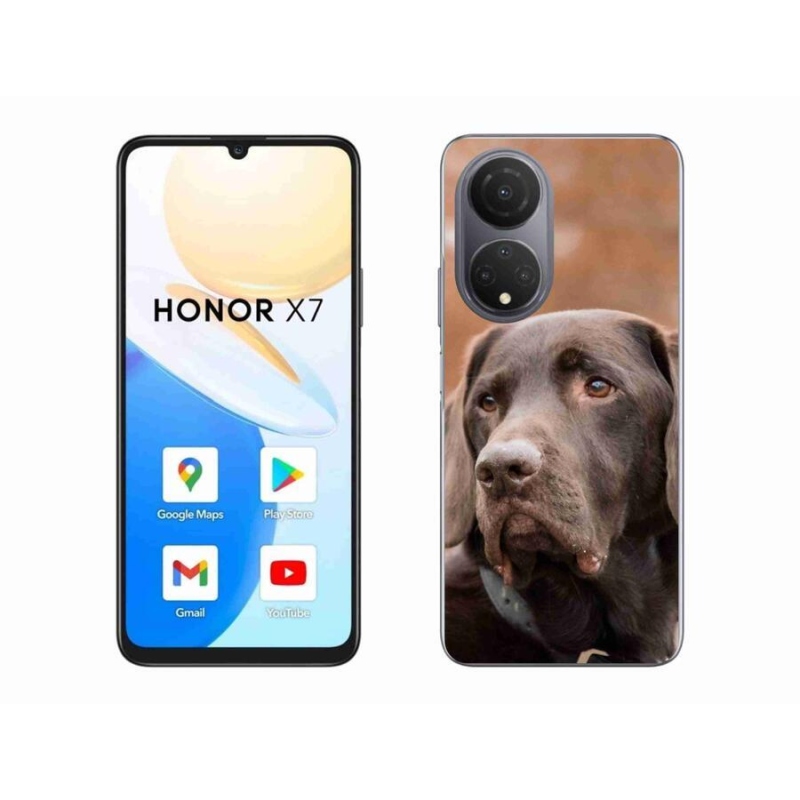 Gél tok mmCase a Honor X7 készülékhez - barna labrador