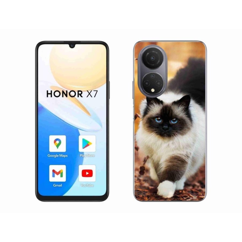 Gél tok mmCase a Honor X7 készülékhez - macska