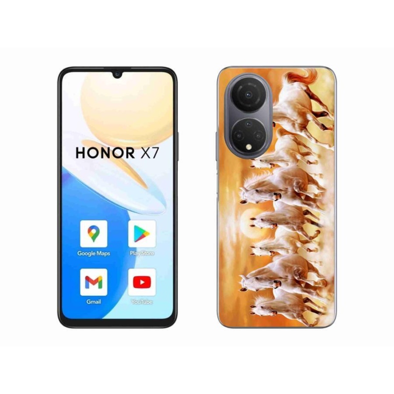 Gél tok mmCase a Honor X7 számára - lovak 2