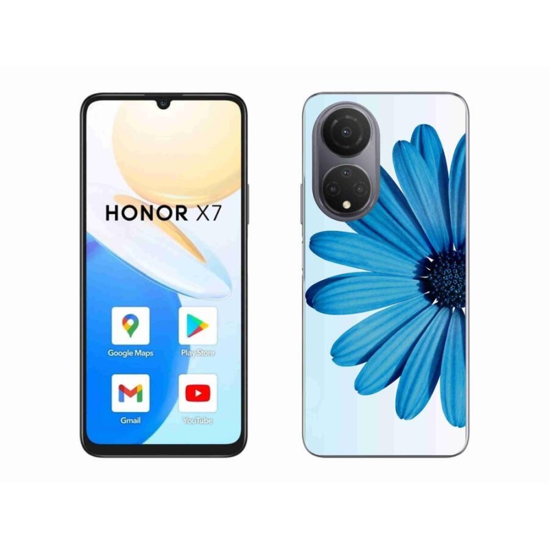 Gél tok mmCase a Honor X7-hez - kék margaréta