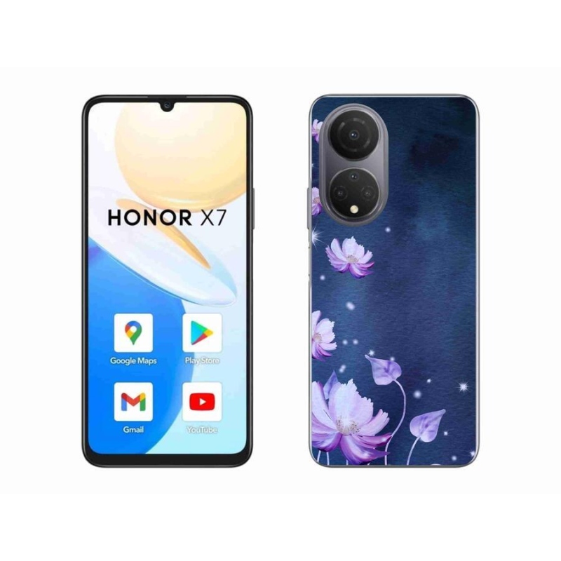 Gél tok mmCase a Honor X7 számára - hulló virágok