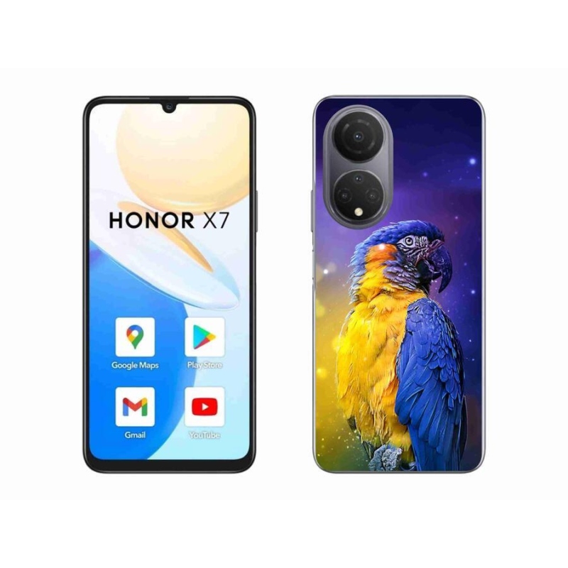 Gél tok mmCase a Honor X7 készülékhez - papagáj ara 1