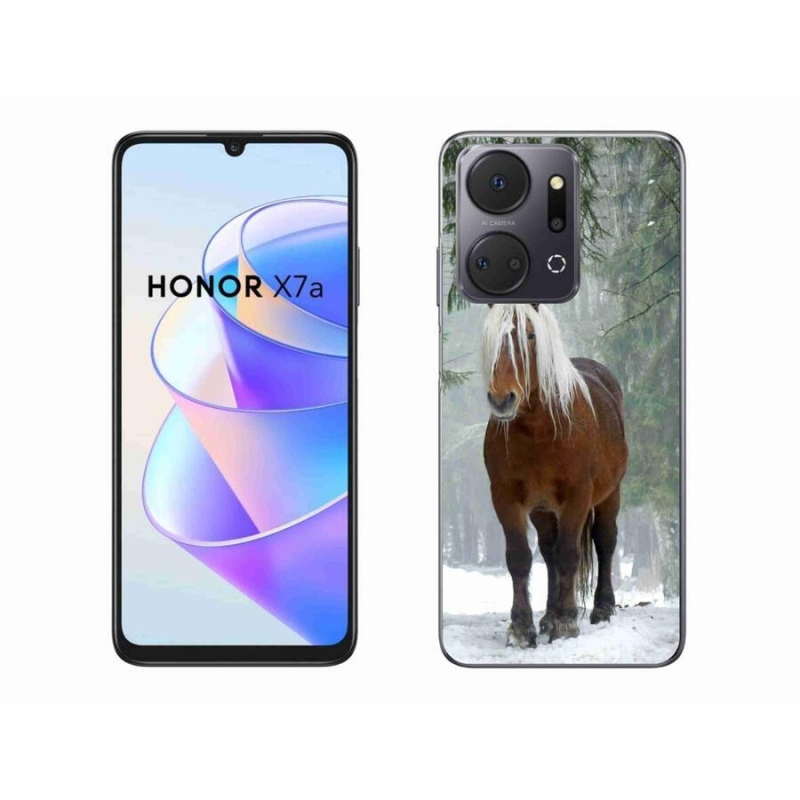 Gél tok mmCase a Honor X7a számára - ló az erdőben