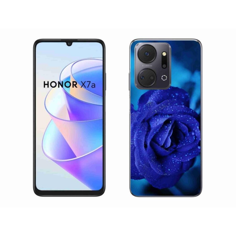 Gél tok mmCase a Honor X7a készülékhez - kék rózsa