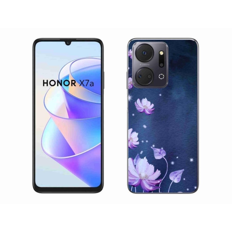 Gél tok mmCase a Honor X7a számára - hulló virágok