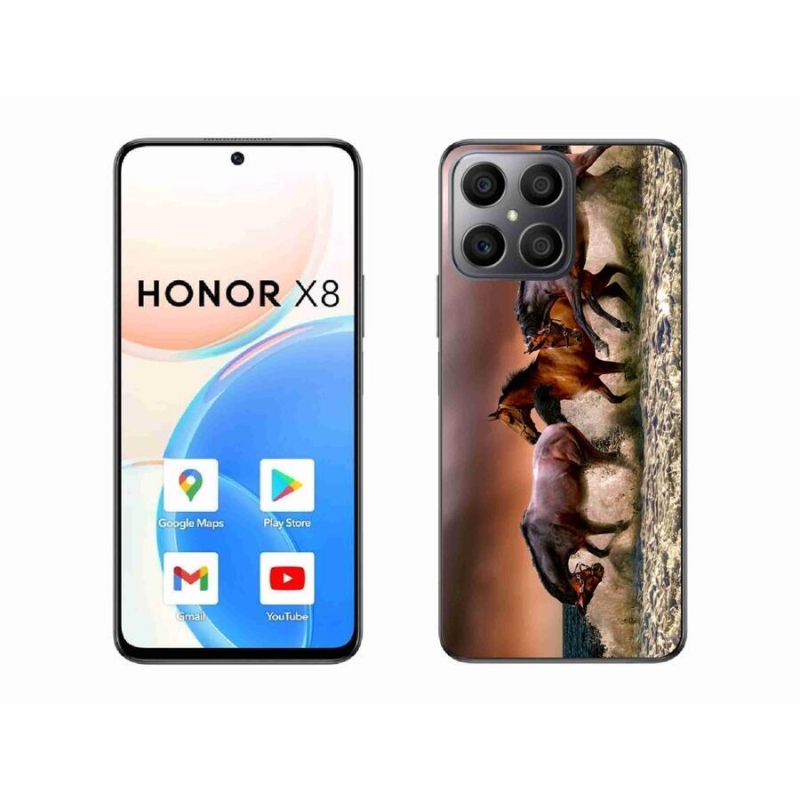 Gél tok mmCase a Honor X8 4G készülékhez - lovak 1