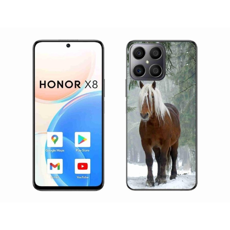 Gél tok mmCase a Honor X8 4G számára - ló az erdőben