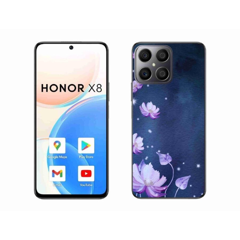 Gél tok mmCase a Honor X8 4G-hez - virághullás