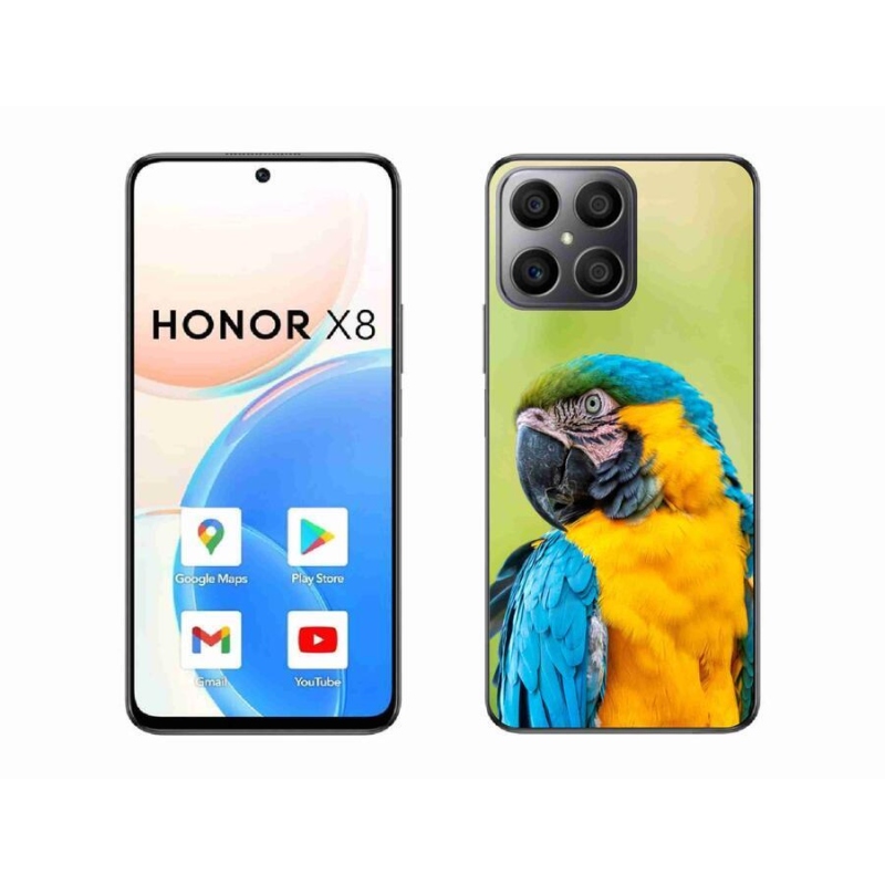 Gél tok mmCase a Honor X8 4G készülékhez - papagáj ara 2