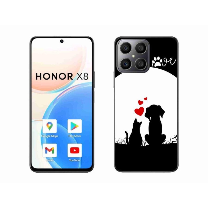 Gél tok mmCase a Honor X8 4G-hez - állati szeretet