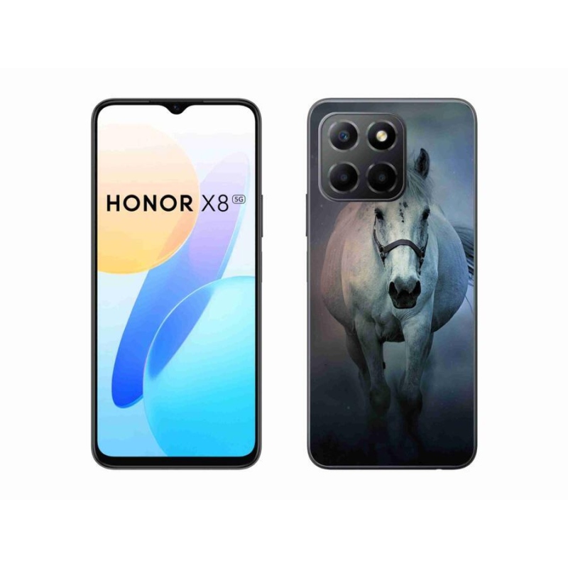 Gél tok mmCase a Honor X8 5G/Honor 70 Lite 5G számára - futó fehér ló