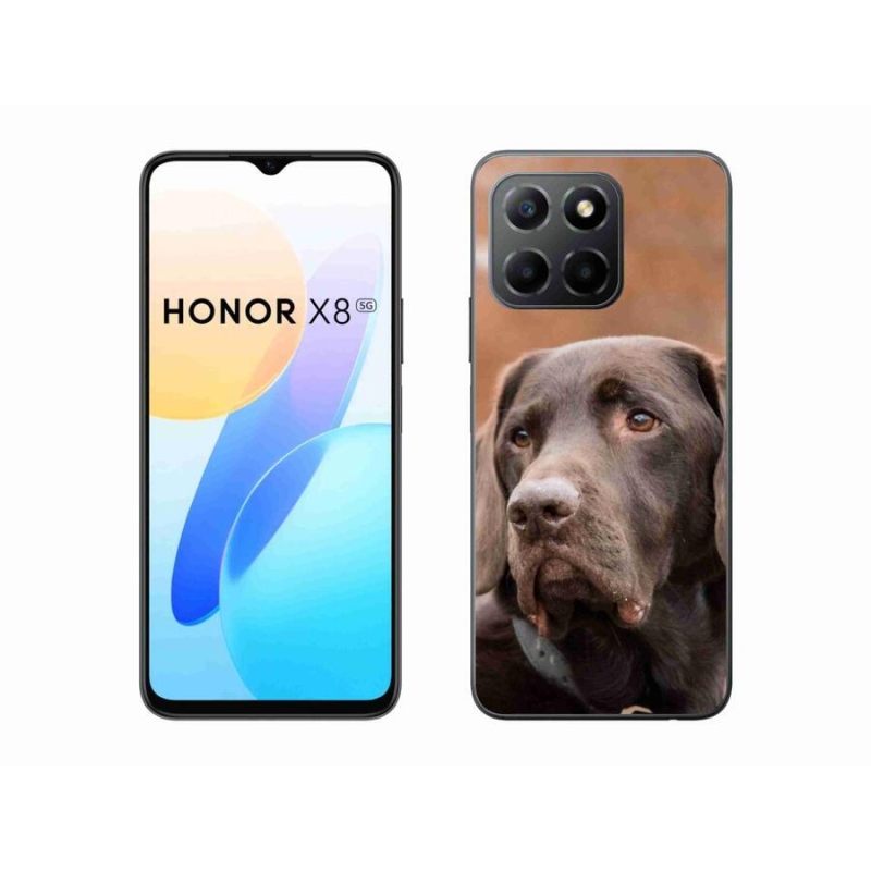 Gél tok mmCase a Honor X8 5G/Honor 70 Lite 5G készülékhez - barna labrador színben