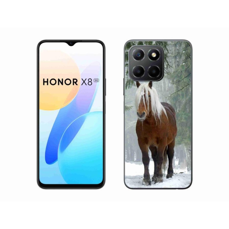 Gél tok mmCase a Honor X8 5G/Honor 70 Lite 5G számára - ló az erdőben