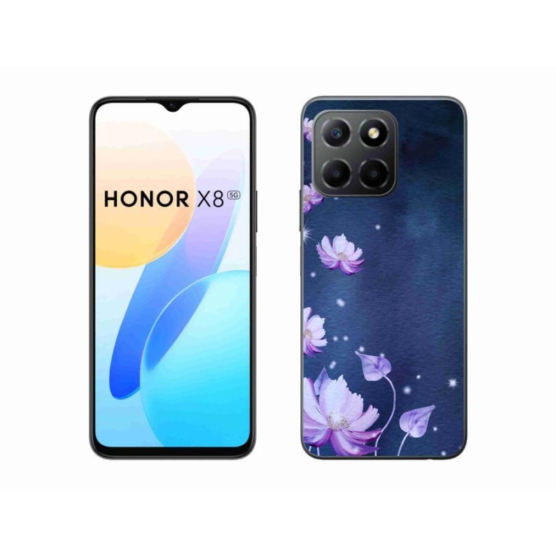 Gél tok mmCase a Honor X8 5G/Honor 70 Lite 5G számára - hulló virágok