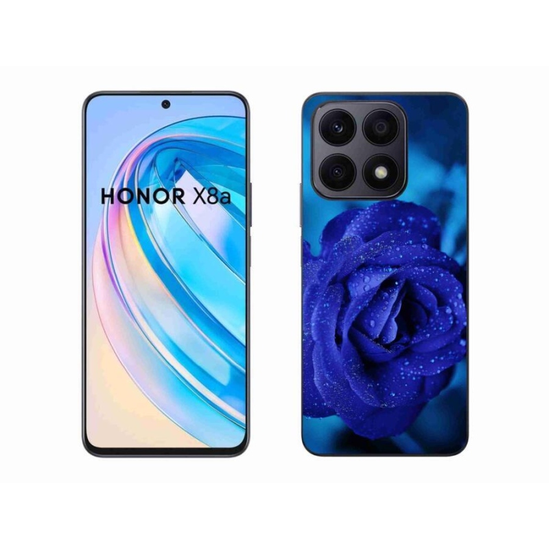 Gél tok mmCase a Honor X8a készülékhez - kék rózsa