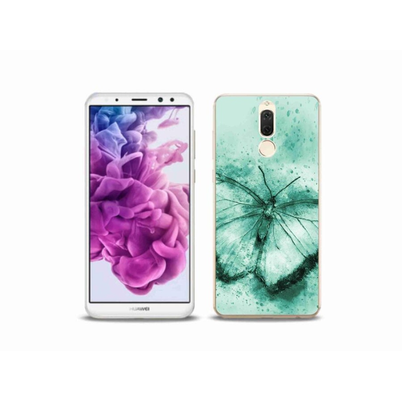 Gél tok mmCase a Huawei Mate 10 Lite készülékhez - zöld pillangó