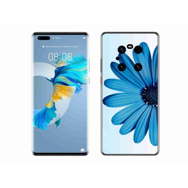 Gél tok mmCase mobiltelefonhoz Huawei Mate 40 Pro - kék százszorszép