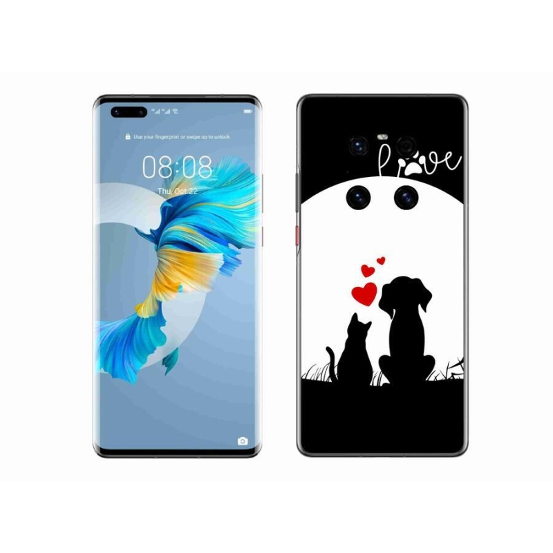 Gél tok mmCase mobil Huawei Mate 40 Pro - állati szeretet