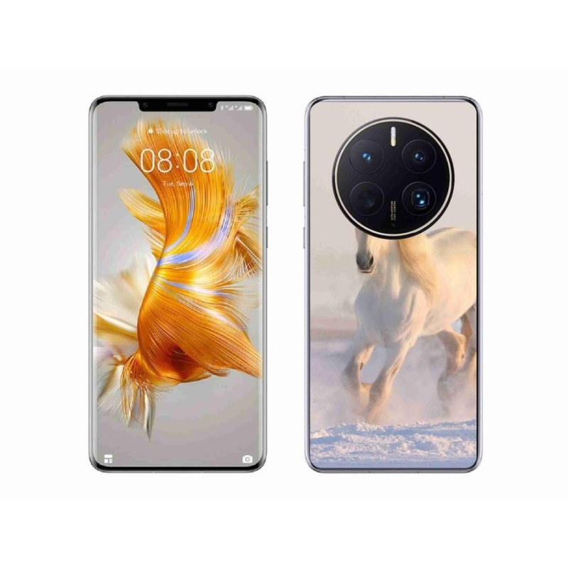 Gél tok mmCase mobil Huawei Mate 50 Pro - ló a hóban