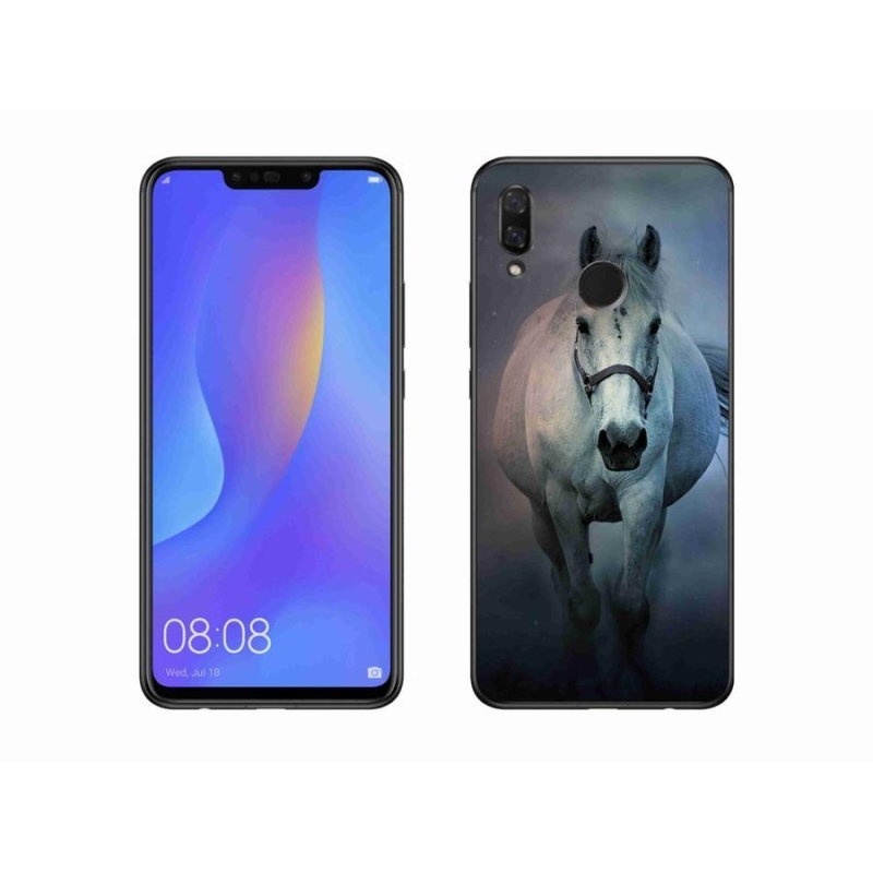 Gél tok mmCase a Huawei Nova 3i számára - futó fehér ló