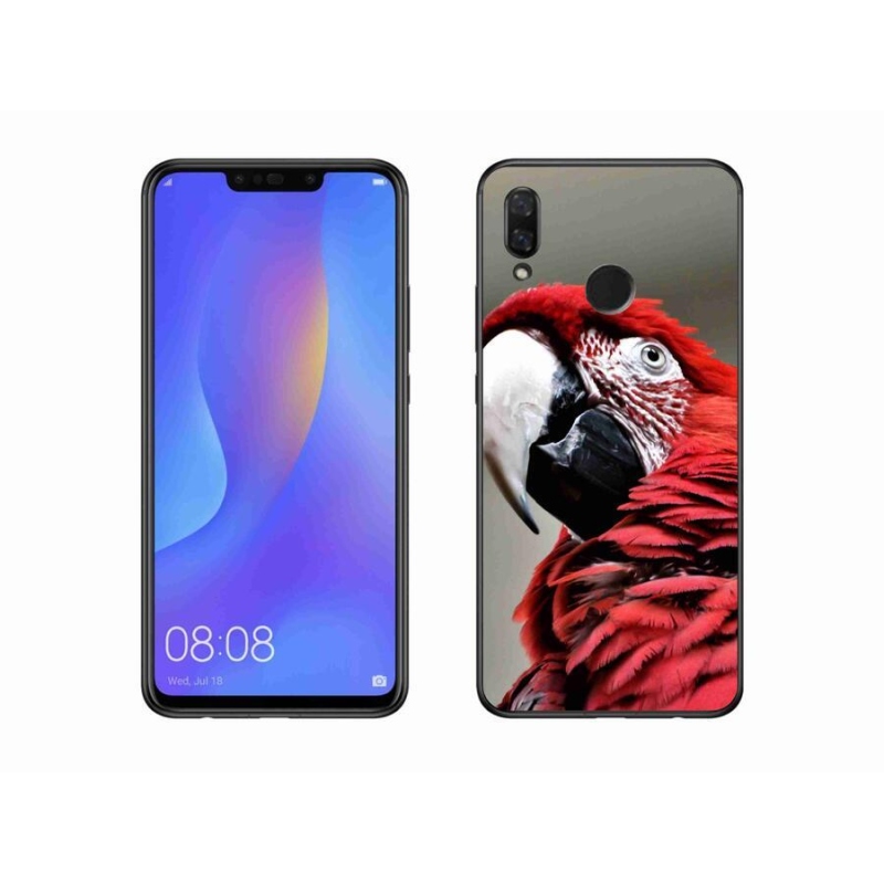 Gél tok mmCase mobiltelefonhoz Huawei Nova 3i - papagáj ara piros