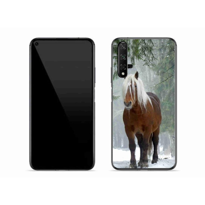 Gél tok mmCase a mobil Huawei Nova 5T - ló az erdőben