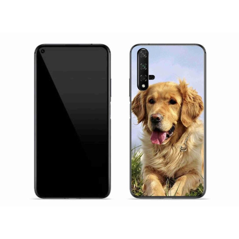 Gél tok mmCase a mobil Huawei Nova 5T - arany retrieverhez