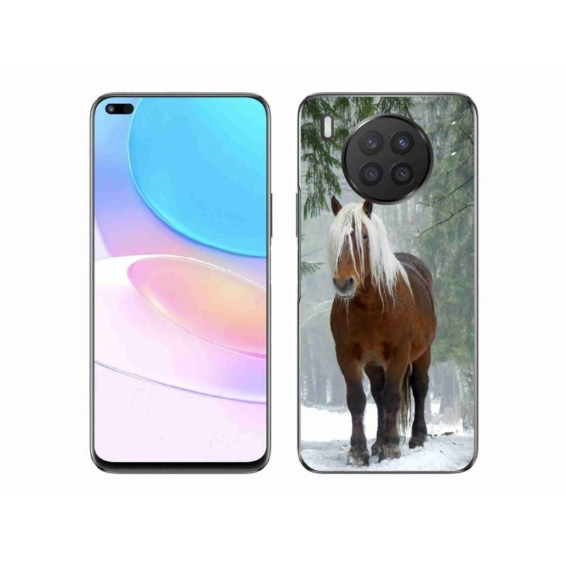 Gél tok mmCase a mobil Huawei Nova 8i - ló az erdőben