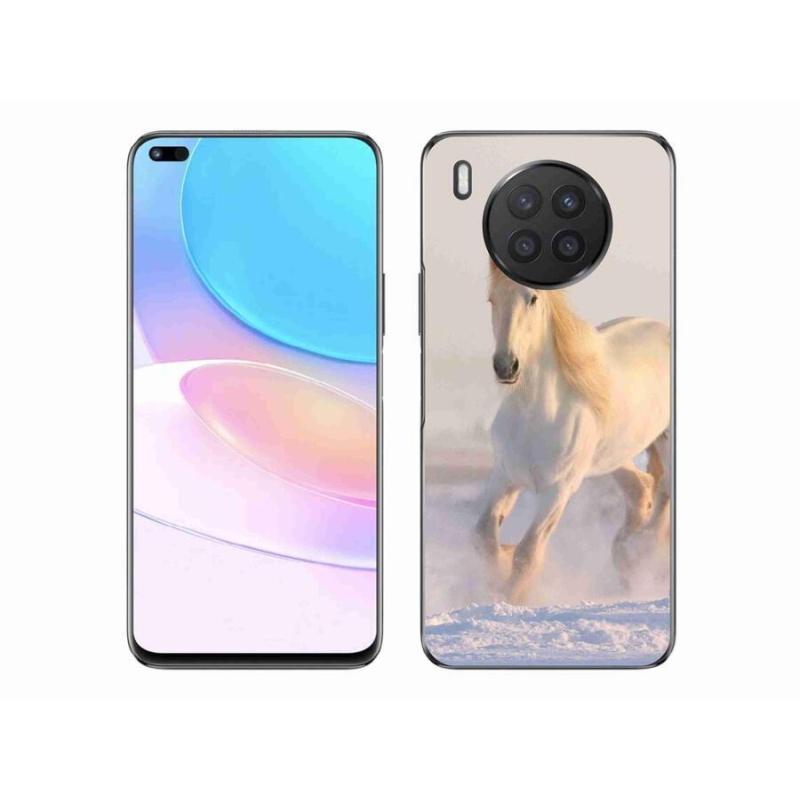 Gél tok mmCase a mobil Huawei Nova 8i - ló a hóban