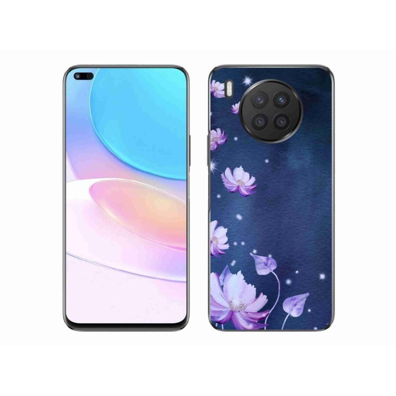 Gél tok mmCase a mobil Huawei Nova 8i készülékhez - virághullás