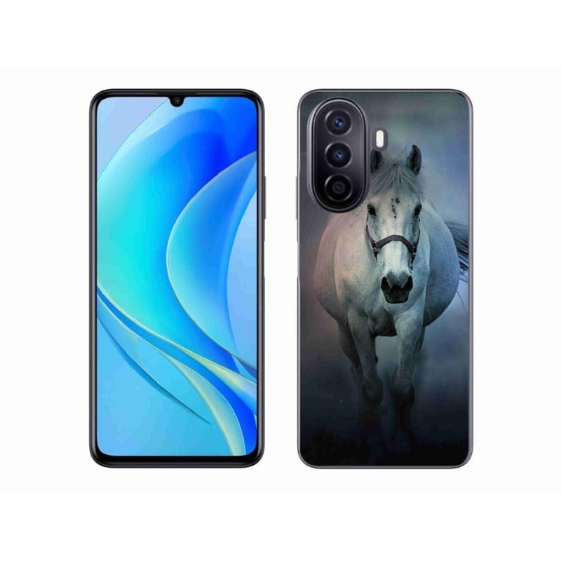 Gél tok mmCase a mobil Huawei Nova Y70 - futó fehér lóhoz