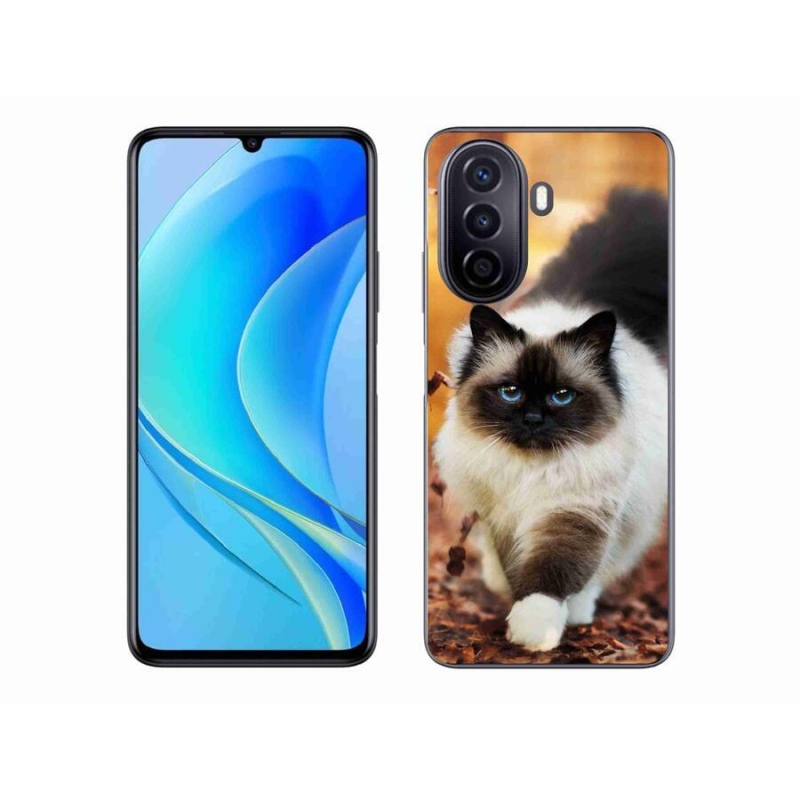 Gél tok mmCase mobil Huawei Nova Y70 - macska