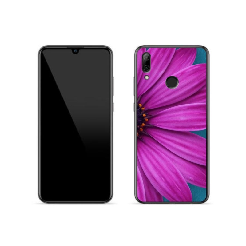 Gél tok mmCase mobiltelefonhoz Huawei P Smart (2019) - lila margaréta