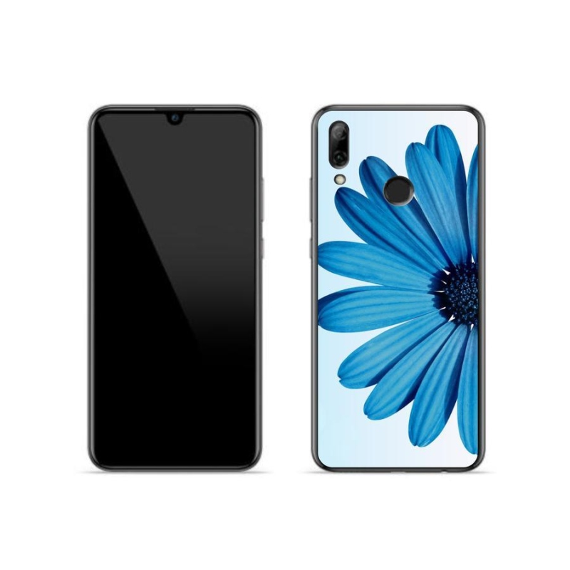 Gél tok mmCase mobiltelefonhoz Huawei P Smart (2019) - kék margaréta