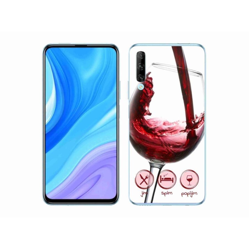 Gél tok mmCase mobiltelefonhoz Huawei P Smart Pro (2019) - borospohár piros
