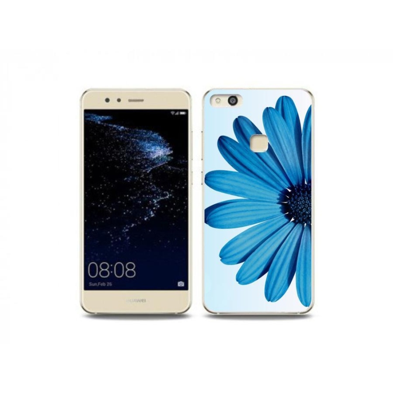 Gél tok mmCase mobiltelefonhoz Huawei P10 Lite - kék margaréta
