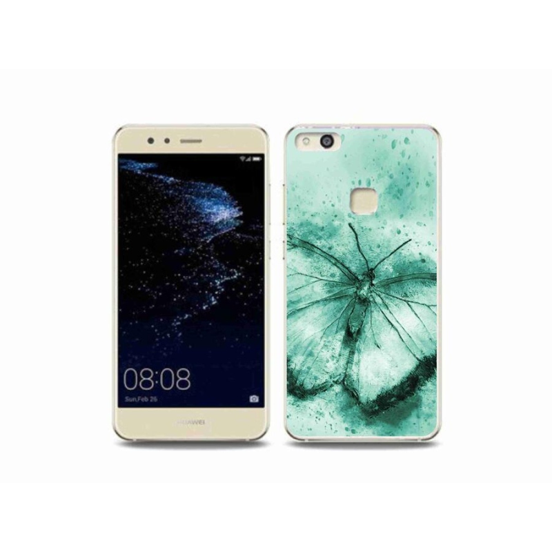 Gél tok mmCase mobiltelefonhoz Huawei P10 Lite - zöld pillangó